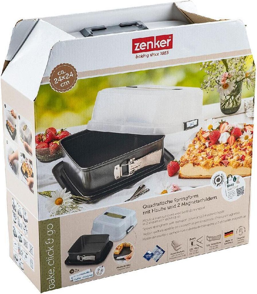 ZENKER Springform 24x24cm quadratisch Bake, Click & Go mit Produktbild 15