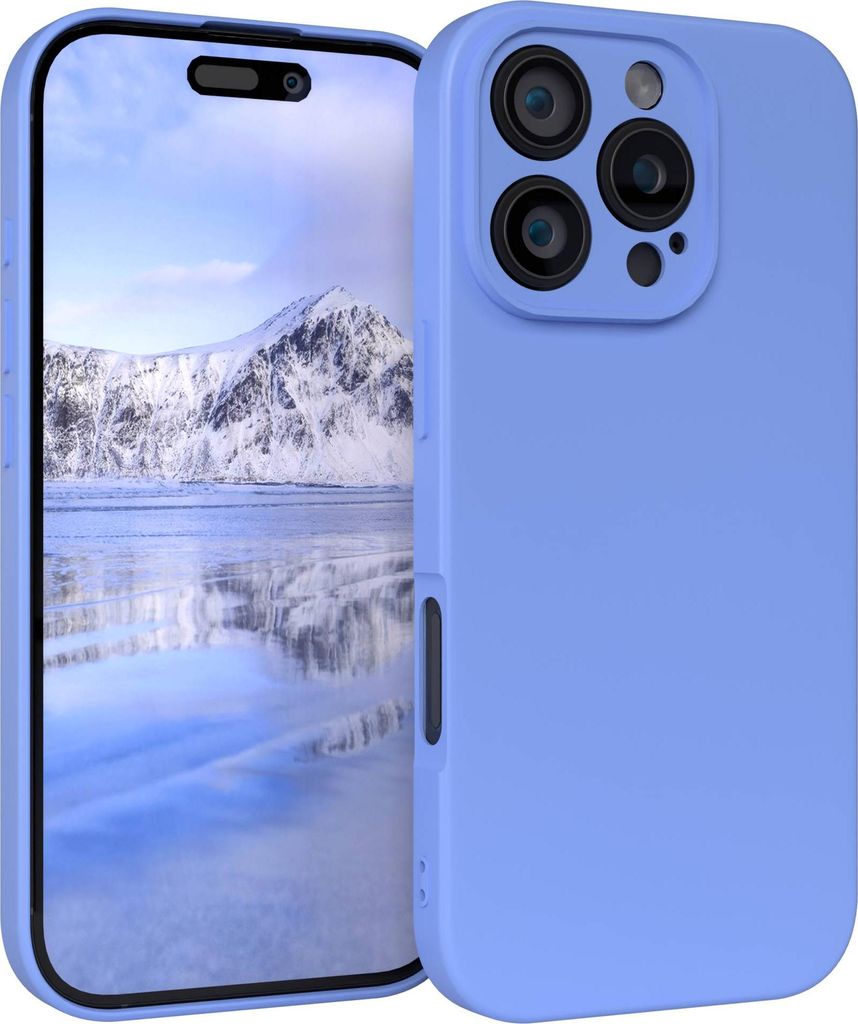EAZY CASE - TPU Hülle für Apple iPhone 16 Pro, TPU Case stoßfeste Handyhülle, weiches Cover mit Kameraschutz, Silikonhülle in Blau