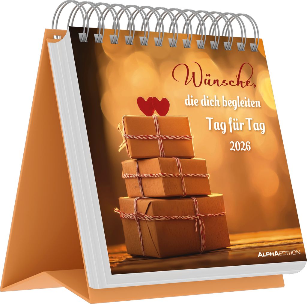 Alpha Edition - Wünsche, die dich begleiten - Tag für Tag 2026 - Postkartenkalender 16×17 cm mit 53 Lebensweisheiten & stimmungsvollen Motiven, ...