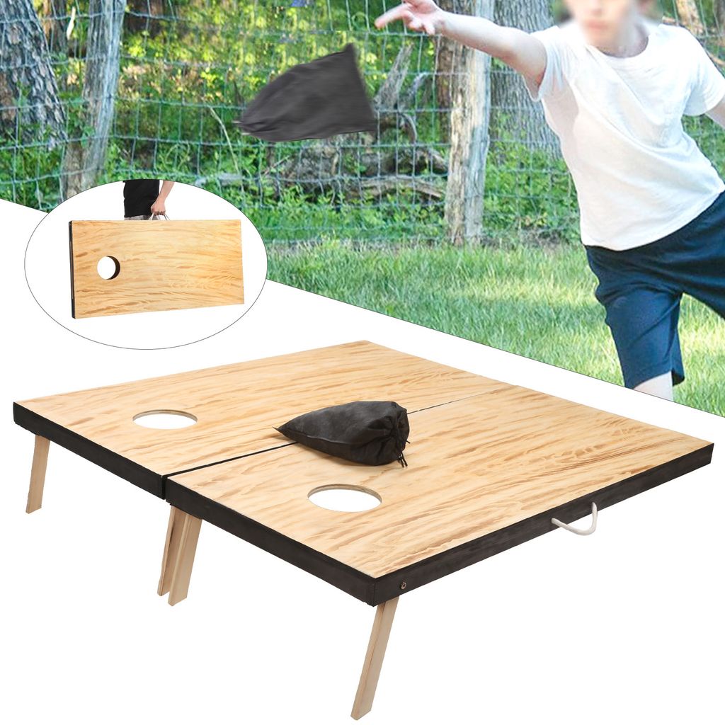 Cornhole Board Set Original 2X Beanbag mit Tragetasche und 8 Bean Bags Wurfspiel 