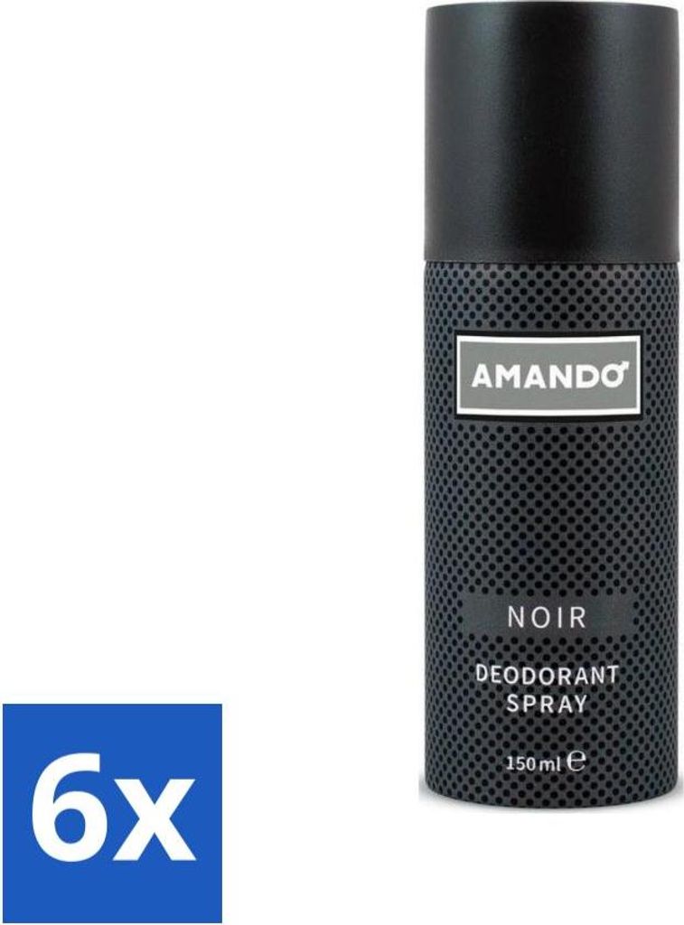 Amando - Noir - Deodorant - Spray - 150 ml - Vorteilspack - 6 Stücke
