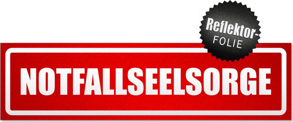 Notfallseelsorge invertiert Magnetschild Schild magnetisch