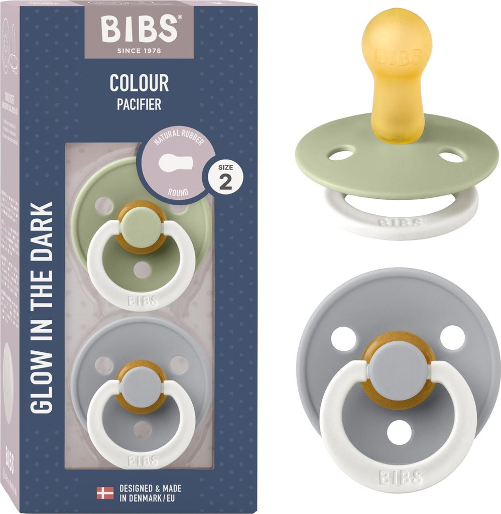 BIBS 120267 SAGE/Cloud, fopspeen van latex, 0-6 maanden, Productafbeelding 