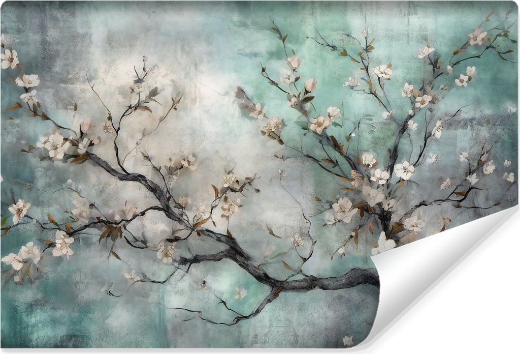 Muralo Vlies Fototapete BLUMEN Kirschblüten Natur Wanddekoration Br. 208cm x Hö. 146cm