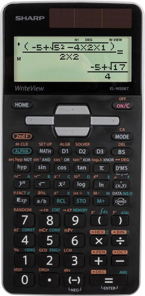 Sharp EL-W506T SL Schulrechner silber