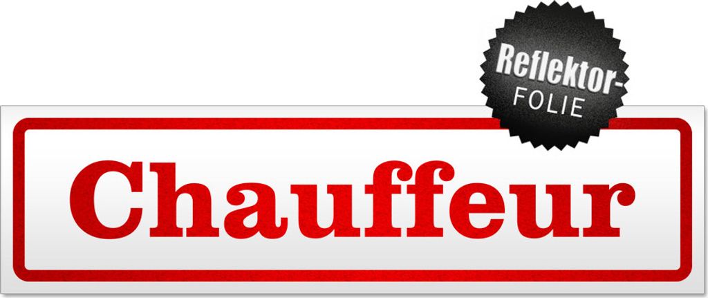 Chauffeur Magnetschild Schild magnetisch