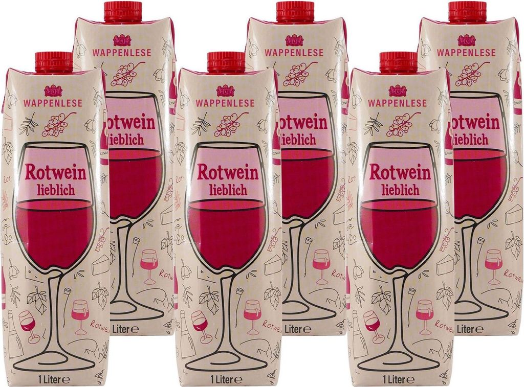 Wappenlese Rotwein -lieblich- (12 x 1,0L) Produktbild 