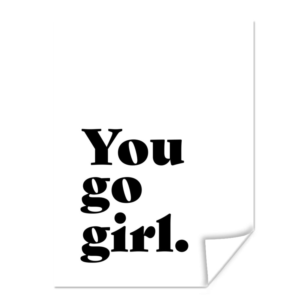 MuchoWow Poster Sprichwörter - Du gehst Mädchen - Mädchen - Kinder - Zitate 30x40 cm - Wandplakat - Poster Kinderzimmer