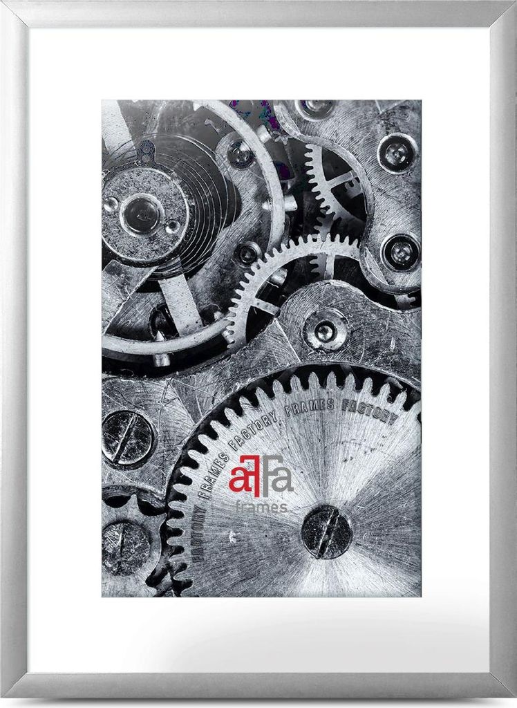 FramesFactory Aluminiumrahmen 10x15 cm silber Acrylglas