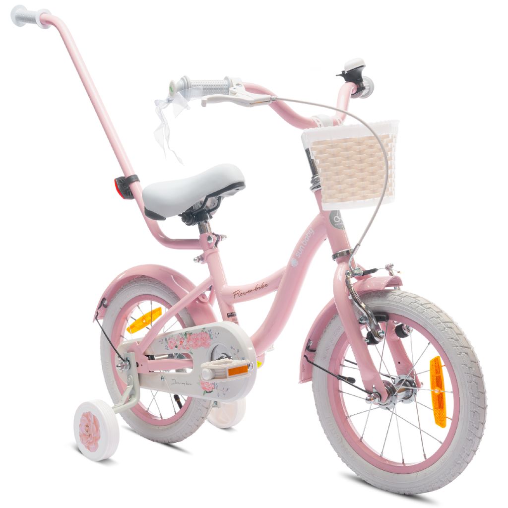 Vélo enfant 14 pouces 3-5 ans Vélo fleur rose Sun Baby Image du produit 
