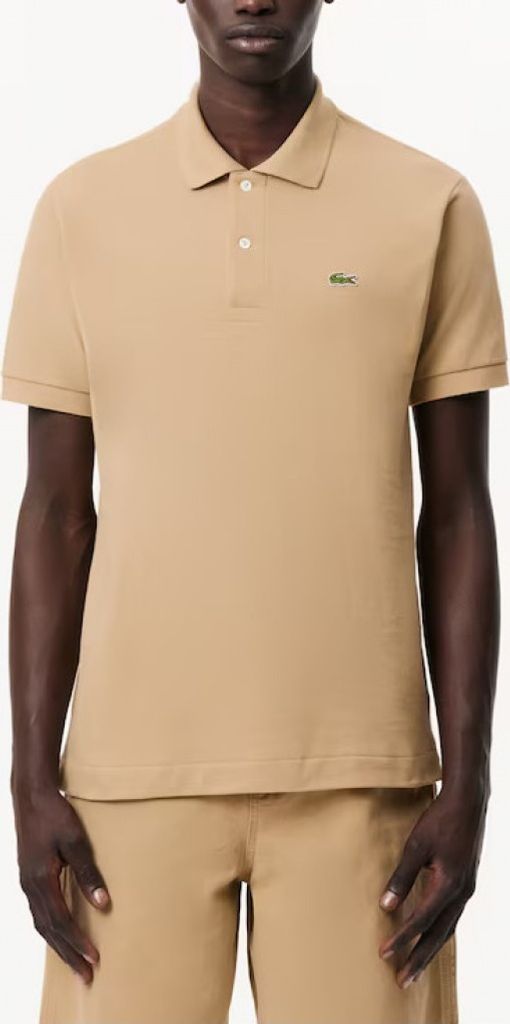 LACOSTE L1212 SHORT SLEEVED RIBBED COLLAR S Brown Produktbild 