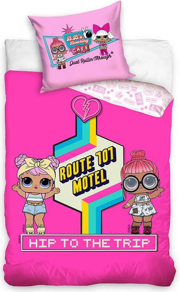 Housse de Couette LOL Surprise Hip To The Trip 140x200cm 100% Coton