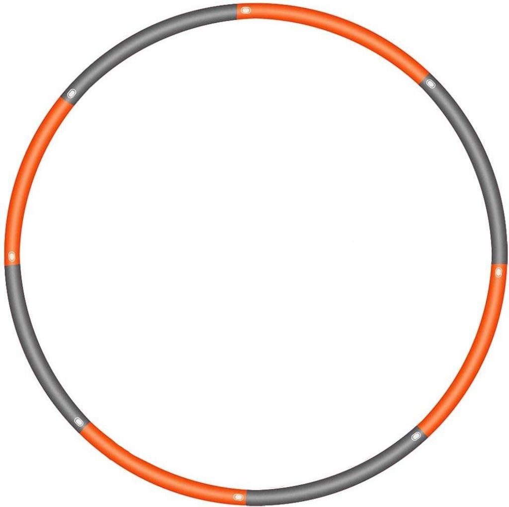 Abnehmbarer Massage-Hula-Hoop, 8-teilige Schaumstoff-Ausführung mit Zusatzgewicht, Gelb/Grau für Fitness und Training