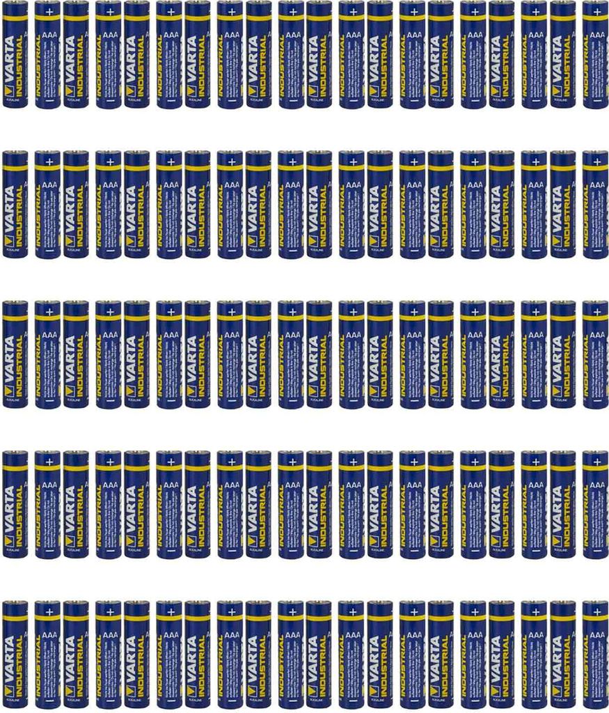 Varta Industrial LR03 AAA Micro Batterien 100er Set Produktbild 