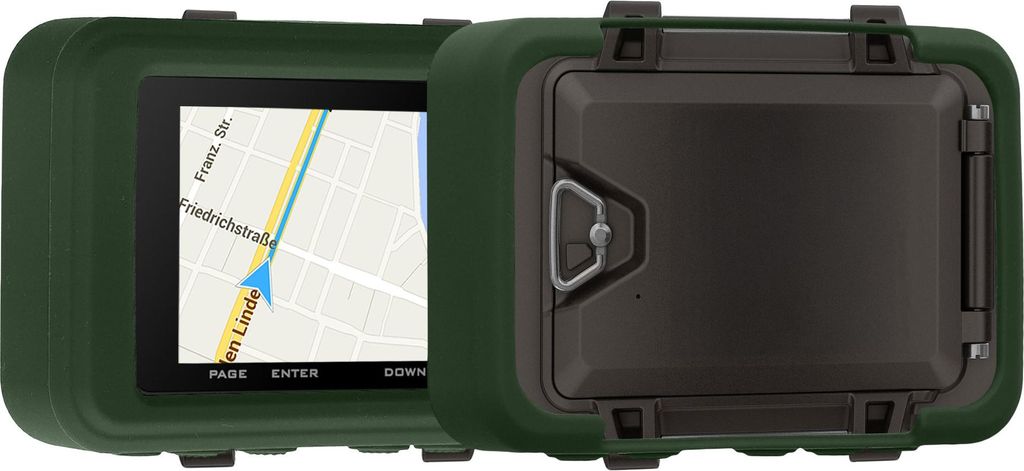 kwmobile Hülle kompatibel mit Garmin Foretrex 801 / 901 - Schutzhülle für GPS Handgerät in Dunkelgrün