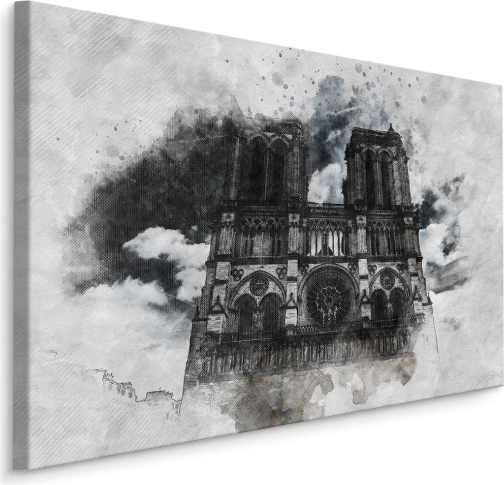 Fabelhafte Canvas LEINWAND BILDER 100x70 cm XXL Kunstdruck Paris Stadt Notre-Dame