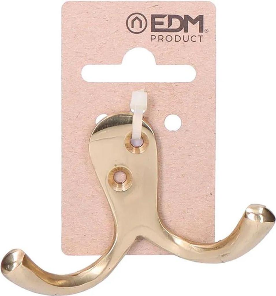 Doppelter polierter Messing-Kleiderbügel im Karton hängend Edm