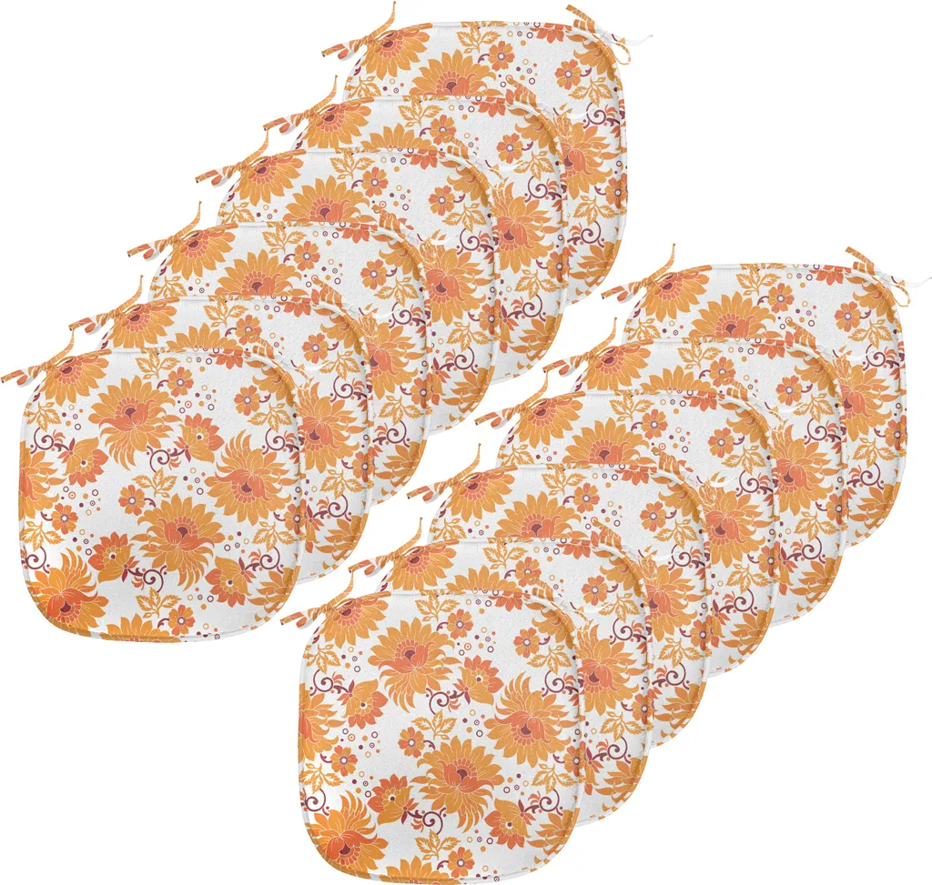 Galette de chaise anti-glisse et imperméable, lot de 12 coussins 40cm