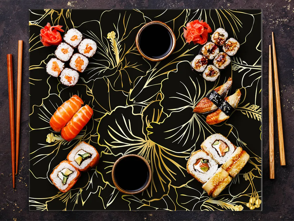 Copri Piano Cottura Vetro 60x52 Nero - Alzatina e Tagliere Design - 6