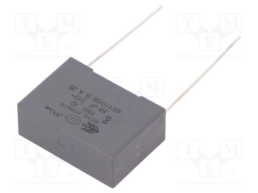 2x Kondensator: 0,68uF 22,5mm 10% X2 -40÷110°C F863DN684K310ALW0L kondensatoren