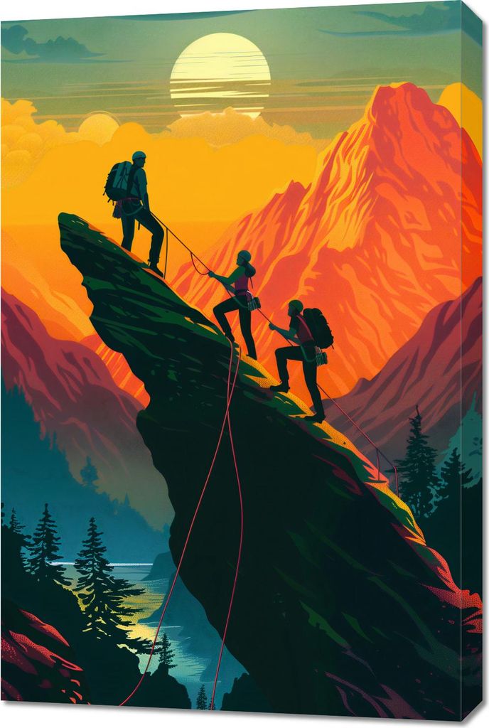 Bild 60x90cm Am Gipfel