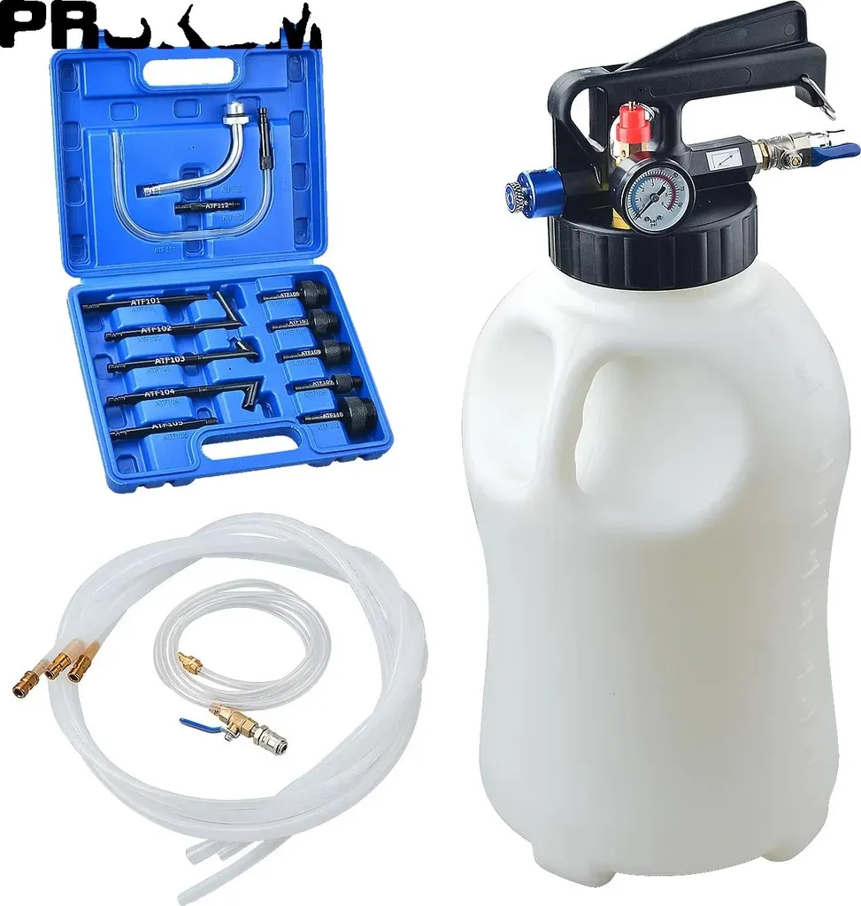 Pompe de vidange pneumatique 10L et kit de 13 adaptateurs ATF professionnels