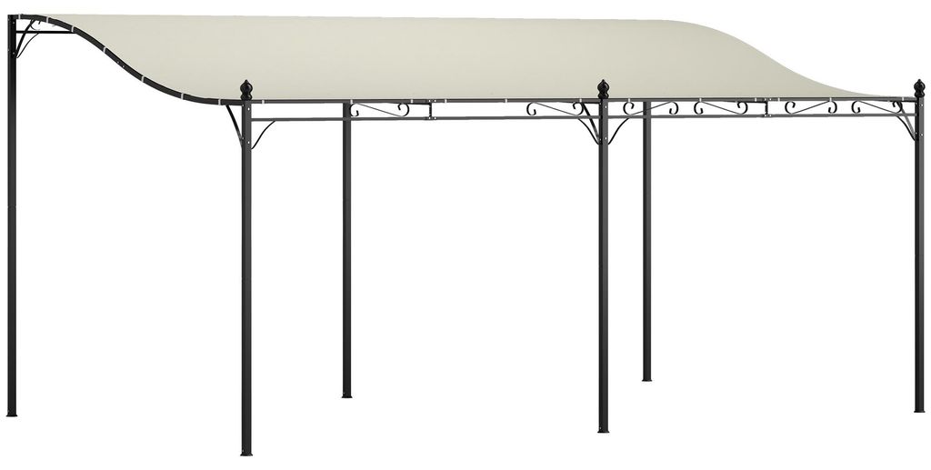 Outsunny Anbaupavillon Pergola mit Dach Wasserabweisend Produktbild 