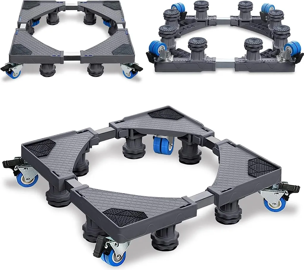 CEEDIR Socle réglable 8 pieds pour machine à laver - Gris 300kg