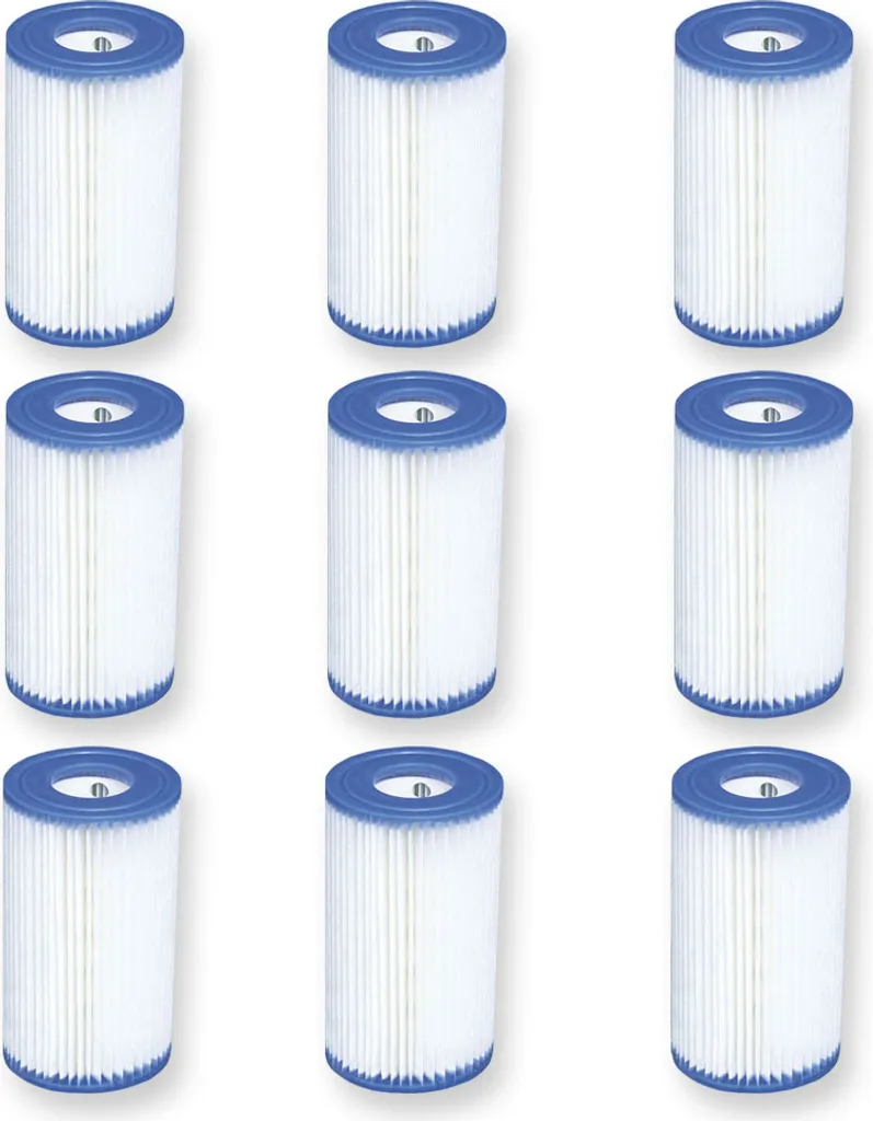 Set 9 Cartucce Intex Tipo A - Ricambio Filtro Piscina Facile e Veloce