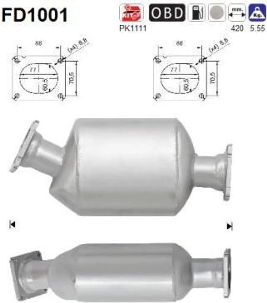 Filtre à particules haute performance OE 18307792041 pour BMW E60 E65