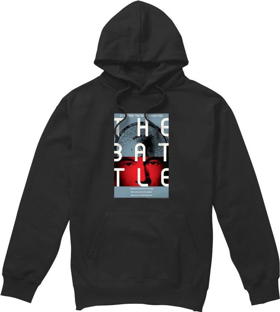 Star Trek - "The Next Generation Season 1 Episode 9" Kapuzenpullover für Herren TV7787 (S) (Schwarz)