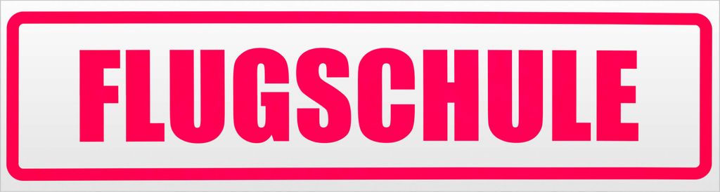 Kiwistar Flugschule Magnetschild Schild magnetisch - 60cm Neonpink - Magnetfolie für Auto PKW Kfz