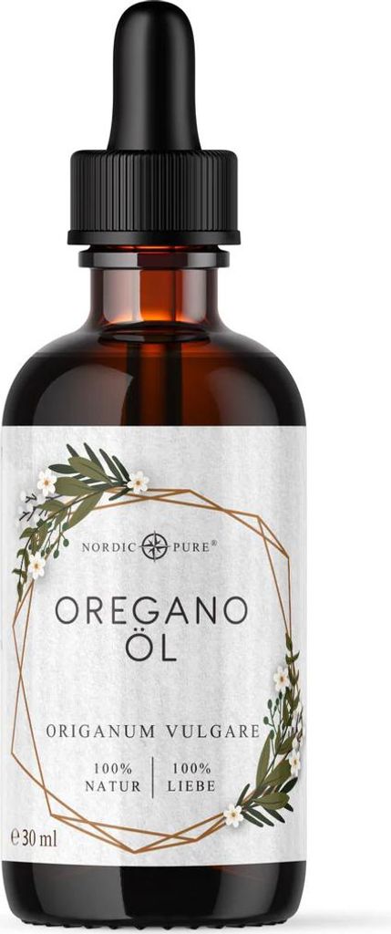 Oregano Öl mit 80% Carvacrol vegan Nordic Pure 30 ml