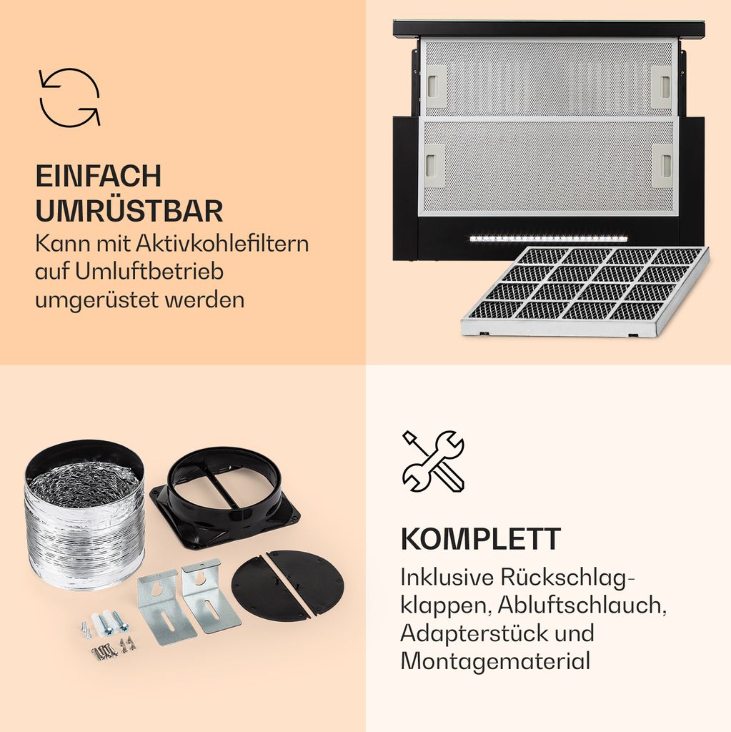 Klarstein Mariana Neo 60 Dunstabzugshaube, 60 cm, EEK A, Produktbild 6