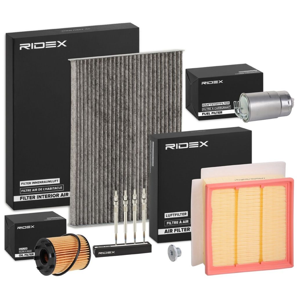 RIDEX Inspektionspaket Filterset für OPEL Corsa D Schrägheck (S07) für VAUXHALL Corsa Mk III (D) Schrägheck (S07)