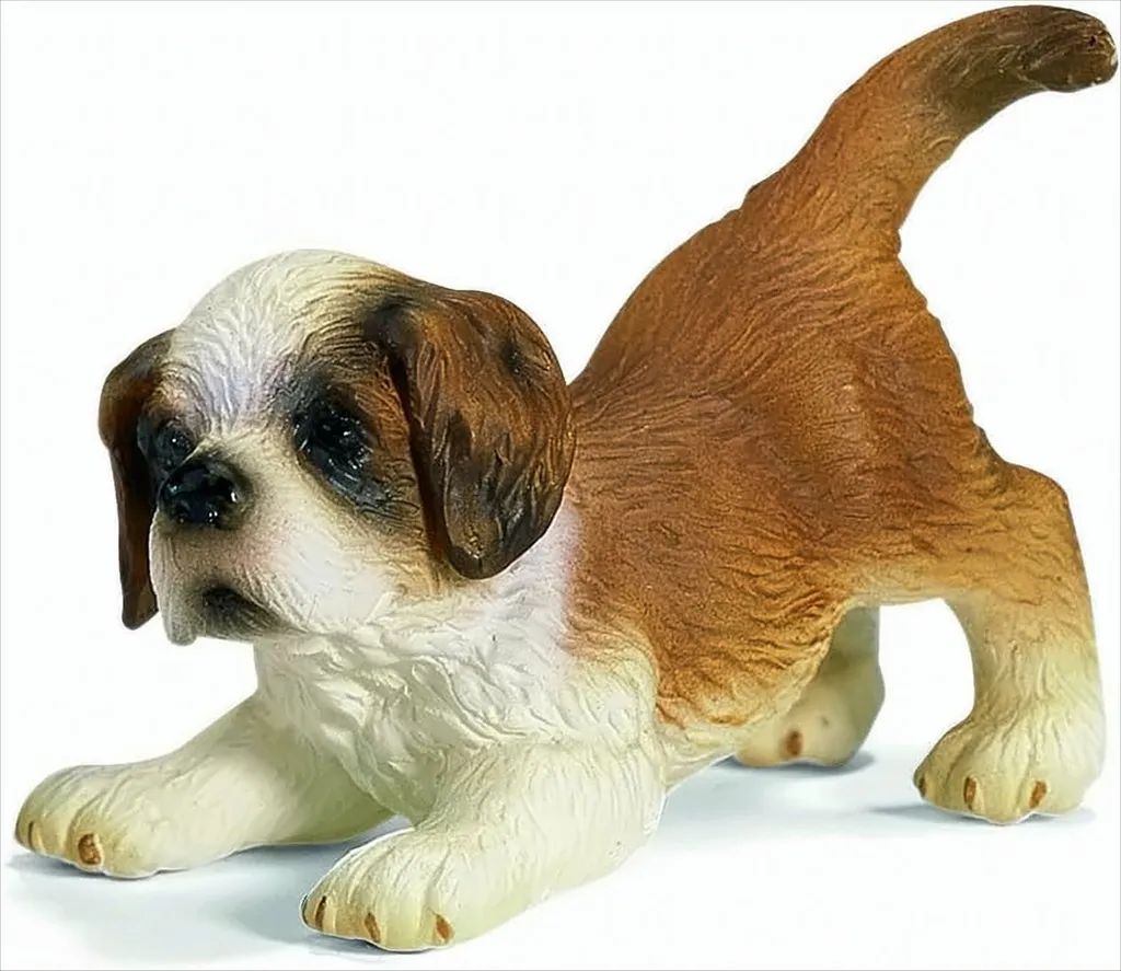 Figurine Saint-Bernard Durable : Cadeau Idéal Chiot Schleich Réaliste