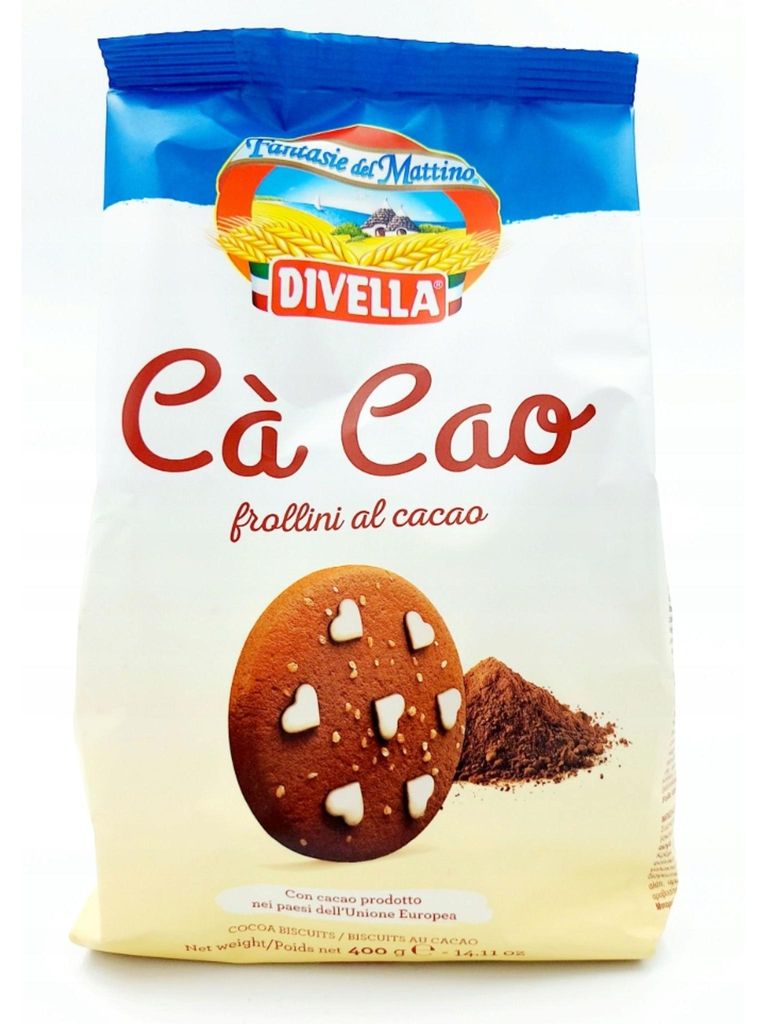 Ciastka kruche kakaowe Divella 400 g Zdjęcie produktu 