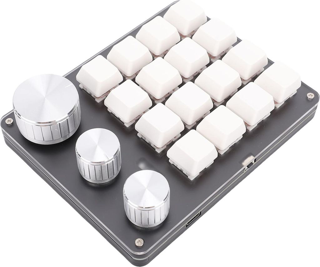 Benutzerdefinierte Tastatur Makro-Pad programmierbar 16 Tasten verdrahtet kleine mechanische Gaming-Tastatur zum Kopieren Einfügen PS Grafiken weiß