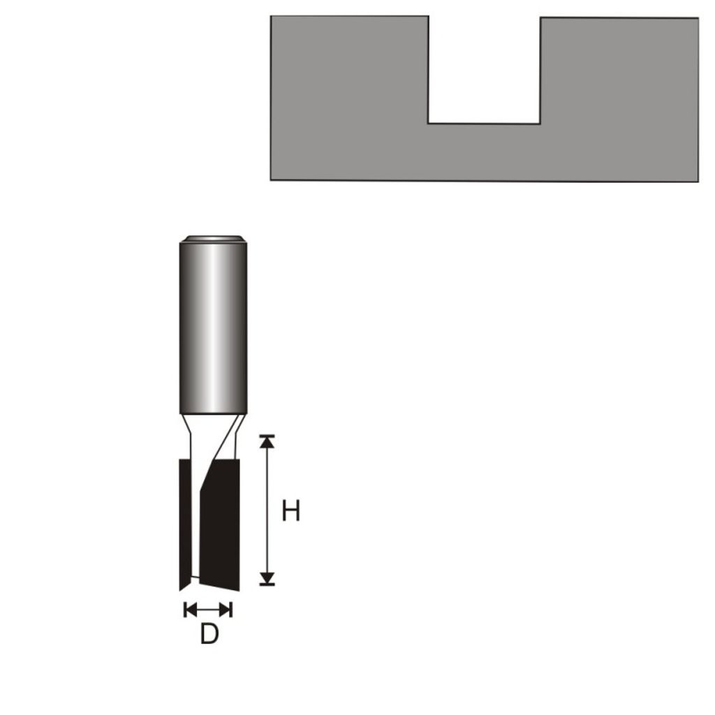 2-Flux-Nutfräser T12 D20 H19Mm - Ded07F024C