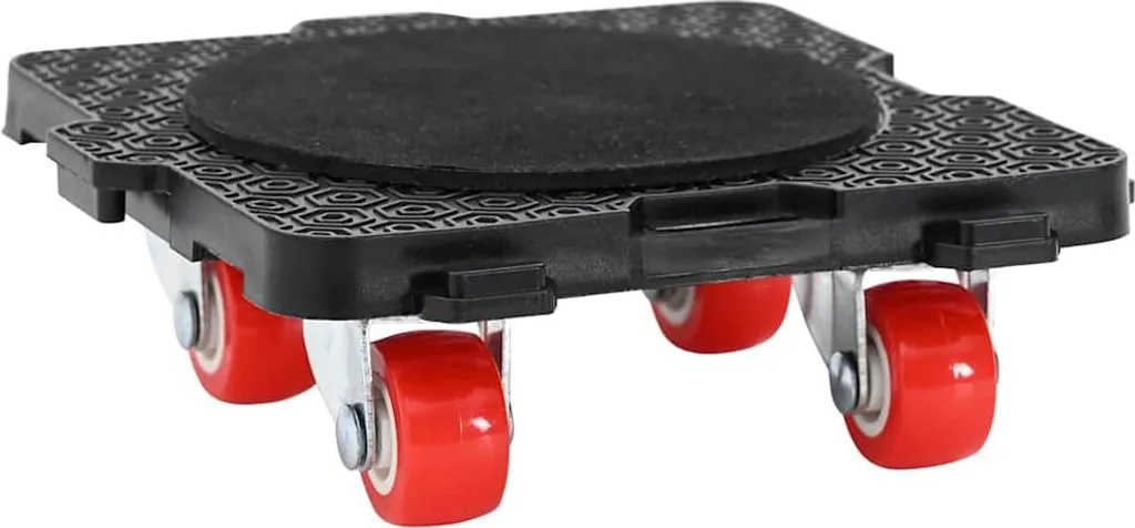 Roulettes pivotantes avec système de levage cric noir pour meuble 300kg
