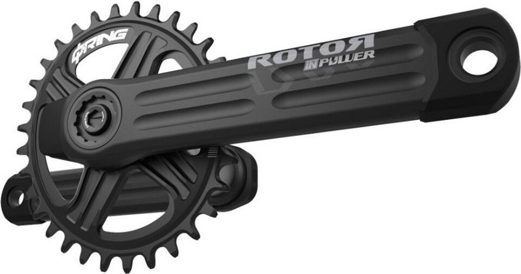 Rotor Inpower Oval Direct Kurbelgarnitur Mit Leistungsmesser Schwarz 170 mm / 34t Schwarz 170 mm