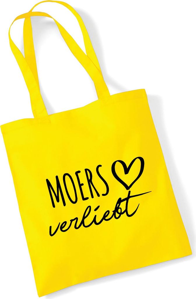 Huuraa Jutebeutel Moers verliebt 10 Liter Yellow Baumwolle Produktbild 
