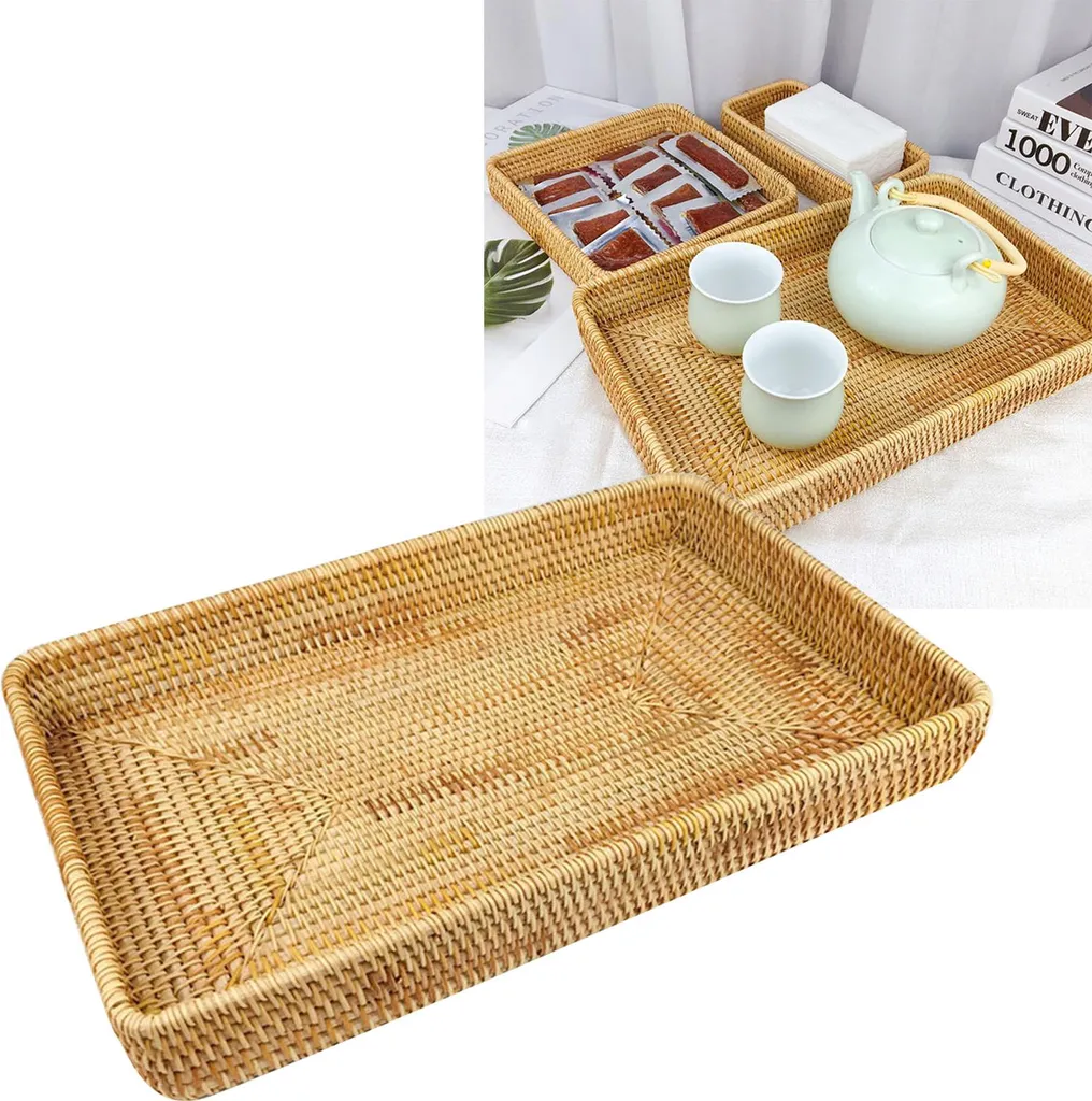 Plateau en rotin : la solution de rangement pour une table ordonnée - 5