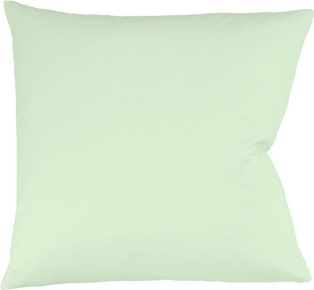 Fleuresse Interlock-Jersey-Kissenbezug uni colours pastellgrün 7059
