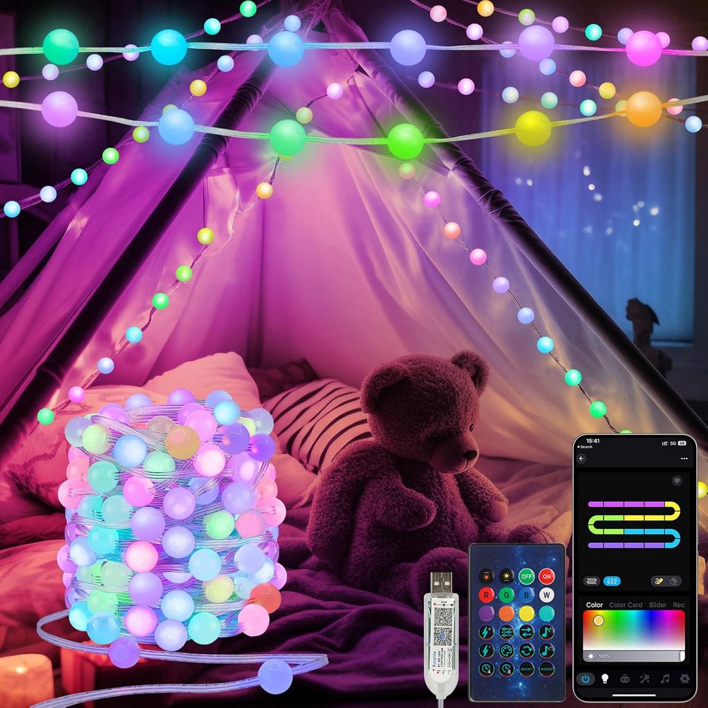 Lichterkette, 5m 40LED Kugel Lichterkette, mit Produktbild 