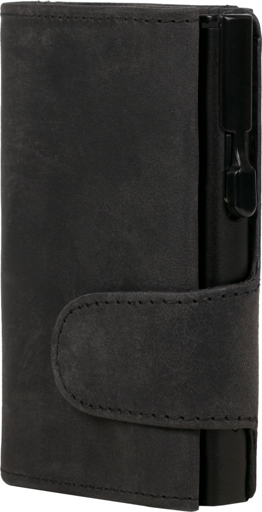CLICKSAFE Etui Münzbörse 961301, 10 x 6,5 x 2,5 cm, Farbe: schwarz