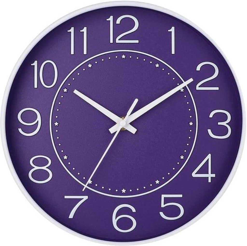 Horloge murale radio-pilotée 25 cm silencieuse et ultra facile à lire