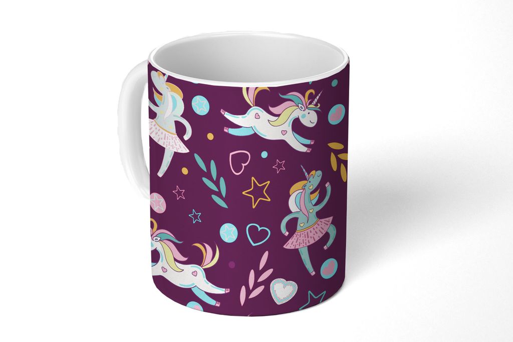 KitchenYeah Tasse Kaffeetasse Kaffeebecher 350 ml Einhorn - Ballett - Schnittmuster Teetasse - Fototasse - Becher - Keramikbecher - Teebecher - K...