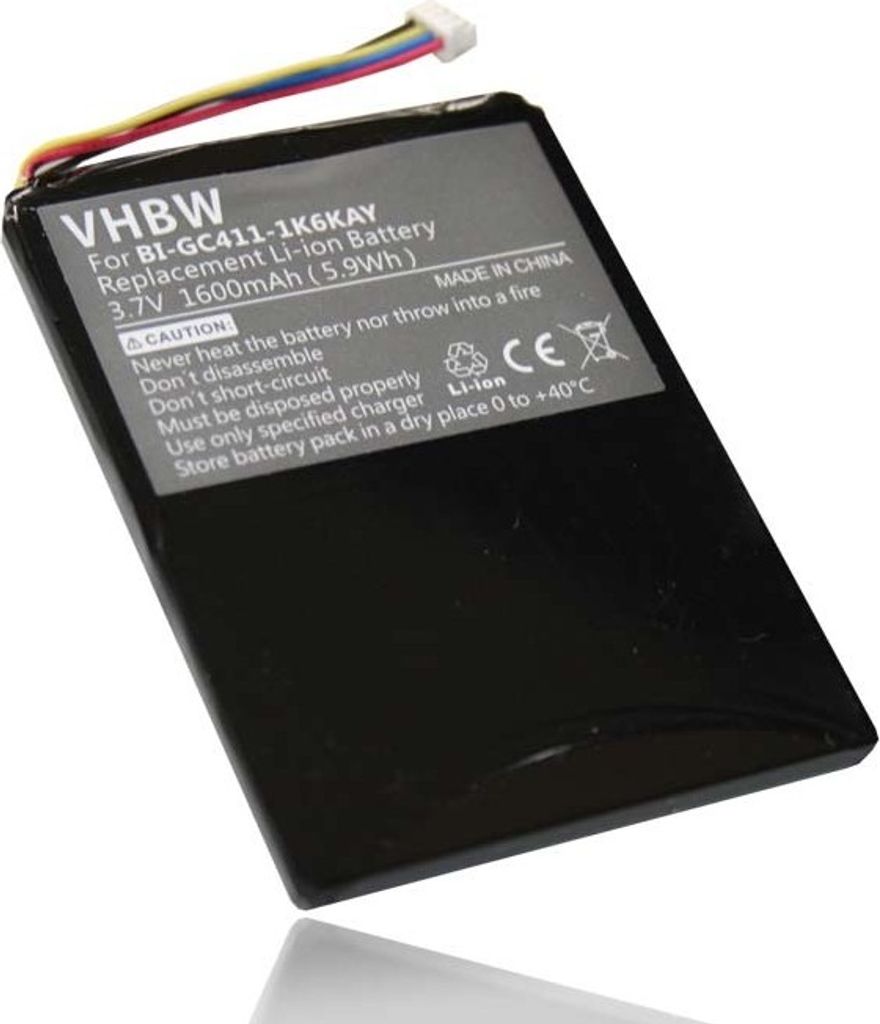 vhbw Akku kompatibel mit Navigon 7210, 7310 GPS Navigation Navi (1600 mAh, 3,7 V, Li-Ion)