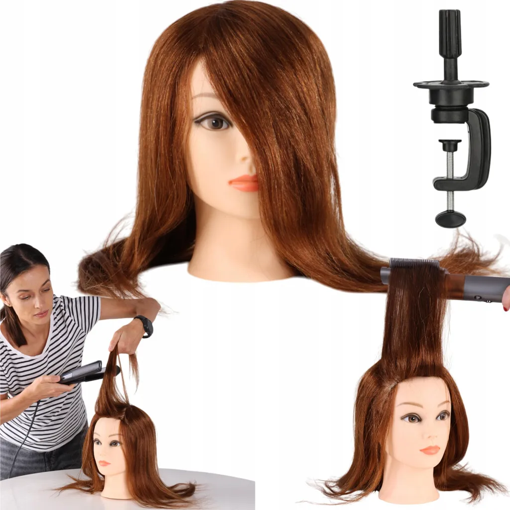 Tête formation coiffeur pour exercices de coupe et brushing chaud - 3